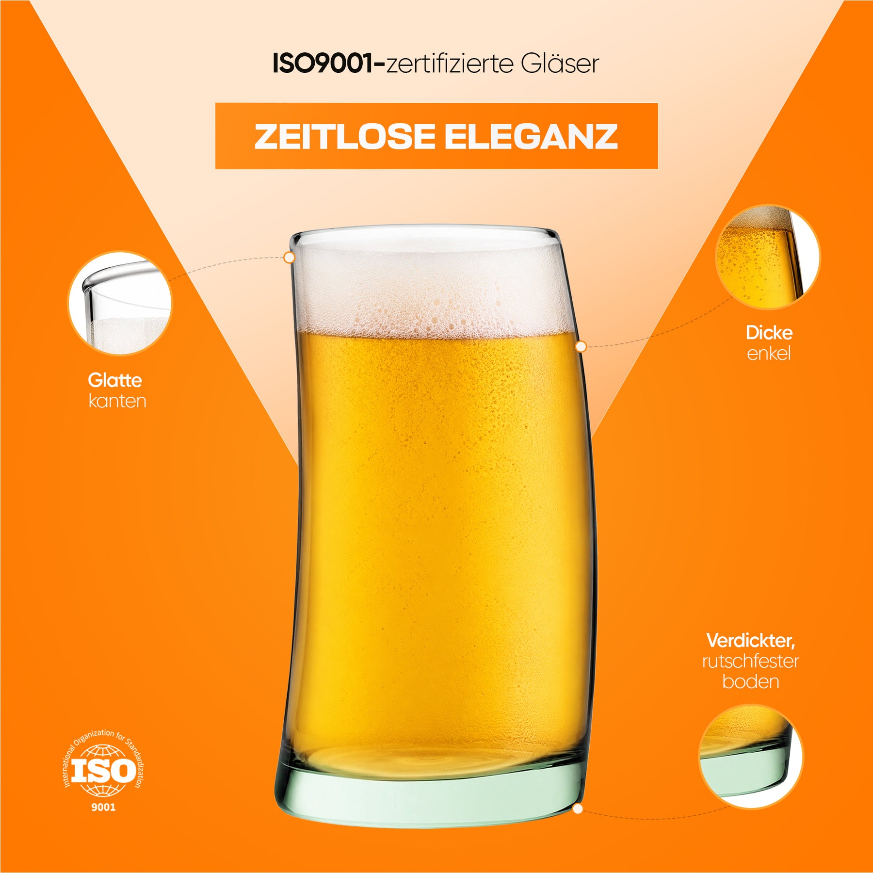 Pasabahce Aware Penguin Longdrinkglas von oben Oberfläche