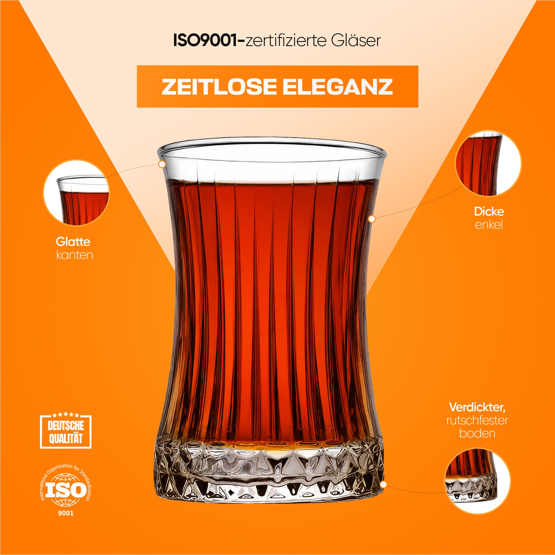 Pasabahce Elysia Teegläser 170 ml (5 3/4 oz)