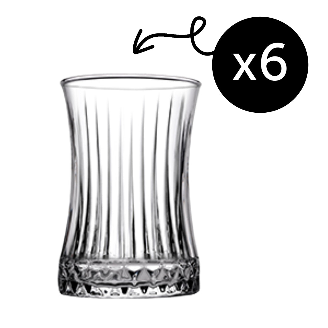 Pasabahce Elysia Teegläser 6er-Set mit 170 ml, edles Design für stilvollen Teegenuss