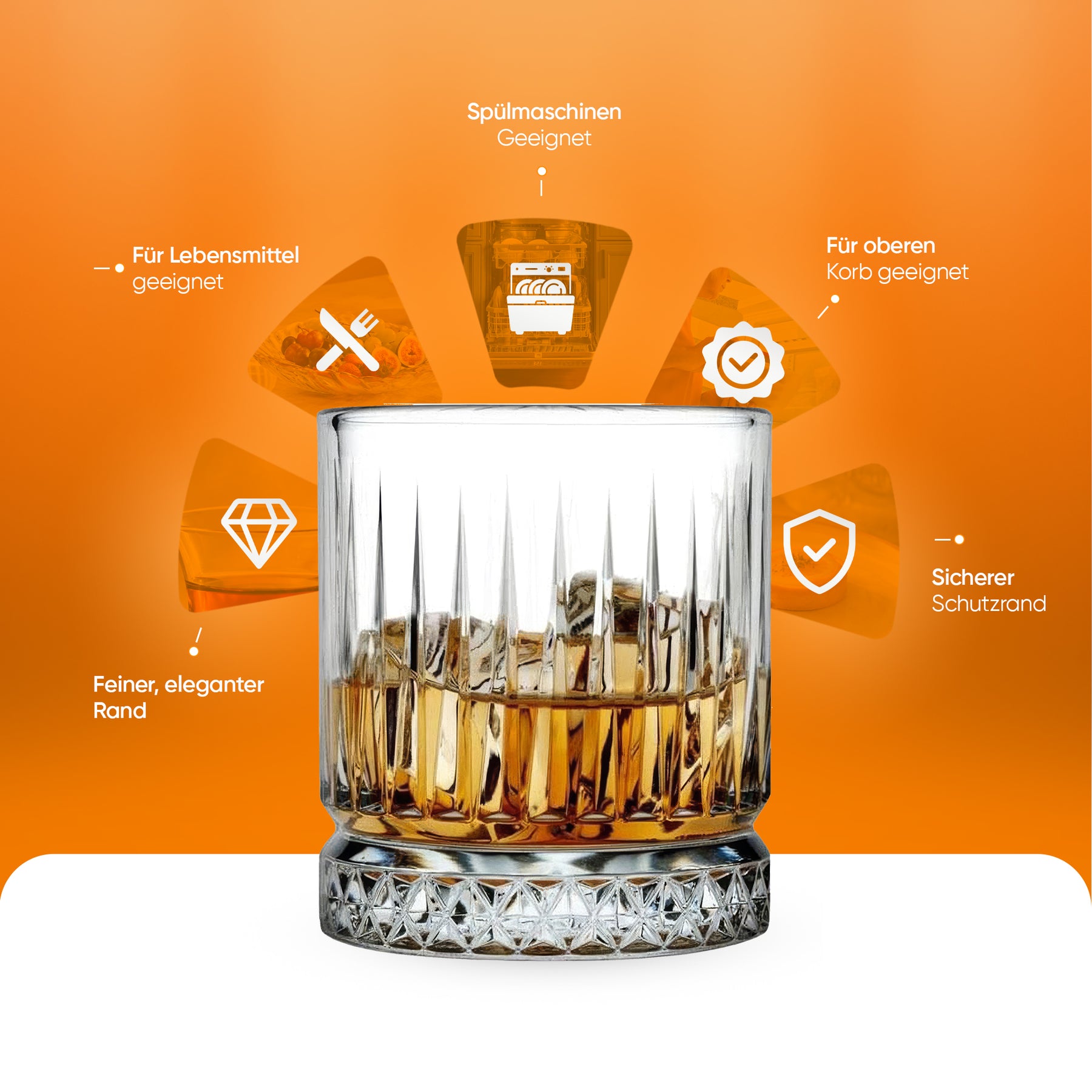 Pasabahce Elysia Whiskyglas 355 ml (11 3/4 oz) - Kristall-Design