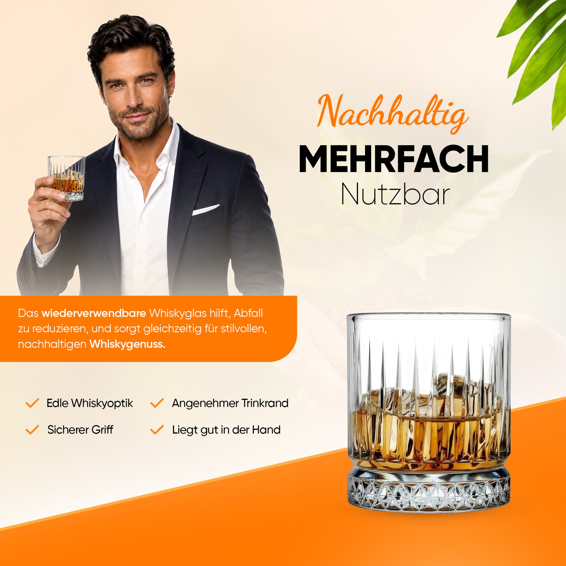 Pasabahce Elysia Whiskyglas 355 ml (11 3/4 oz) - Kristall-Design