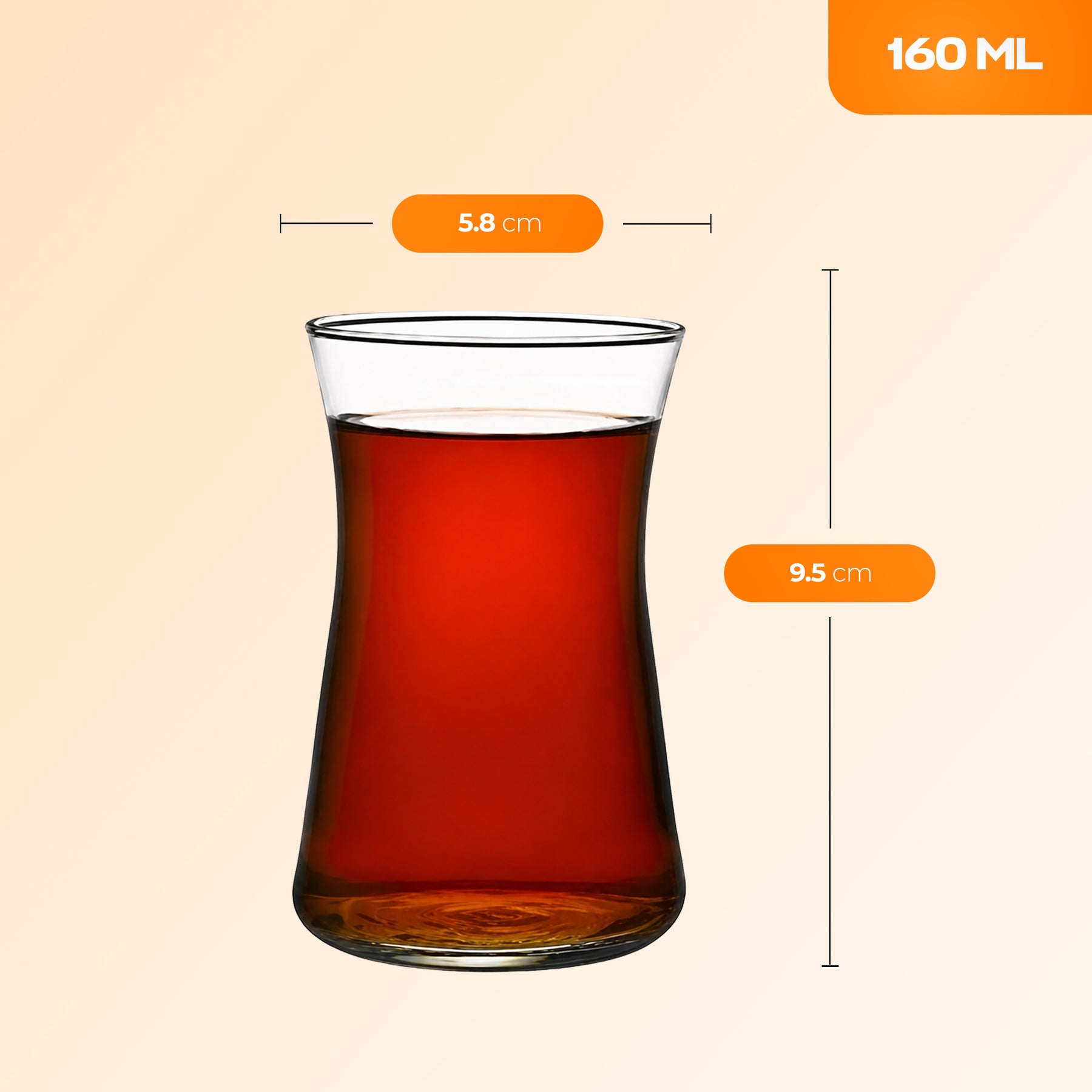 Pasabahce Heybeli Teeset 160 ml (5 3/4 oz)