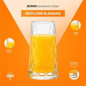 Pasabahce Leafy Longdrinkglas Basis und Standfläche Ansicht