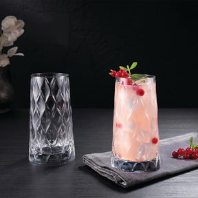 Pasabahce Leafy Longdrinkglas 450ml Vorderansicht klares Glas