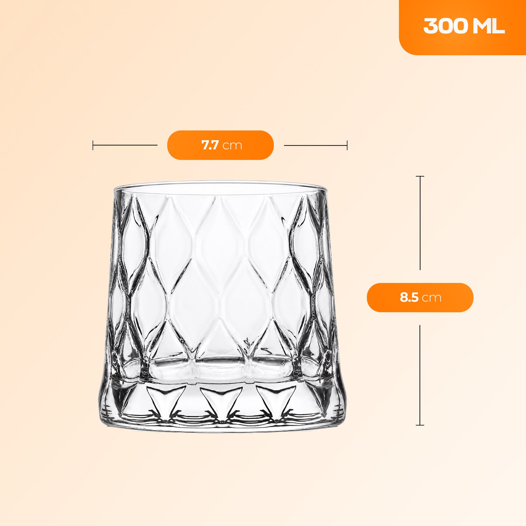 Pasabahce Leafy Whiskyglas 300 ml (10 oz)
