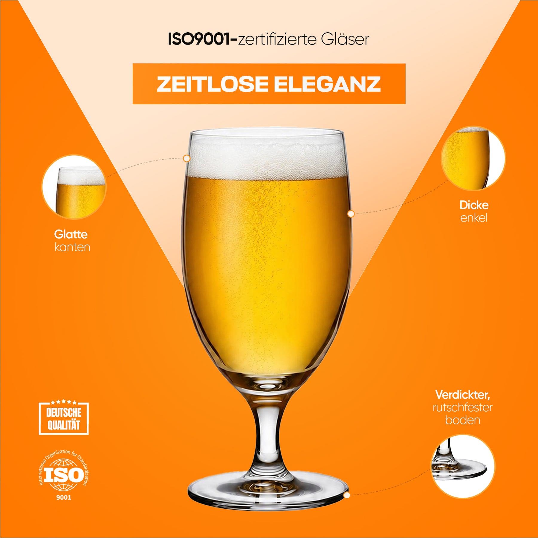 Pasabahce NUDE Reserva Mehrzweckglas/Bierglas 415 ml (13 1/2 oz)