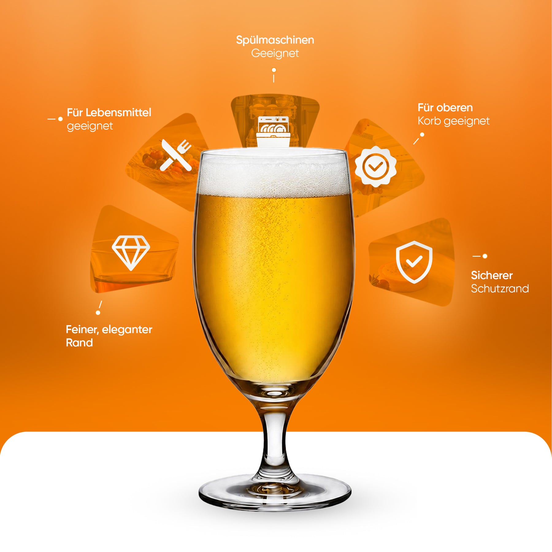 Pasabahce NUDE Reserva Mehrzweckglas/Bierglas 415 ml (13 1/2 oz)