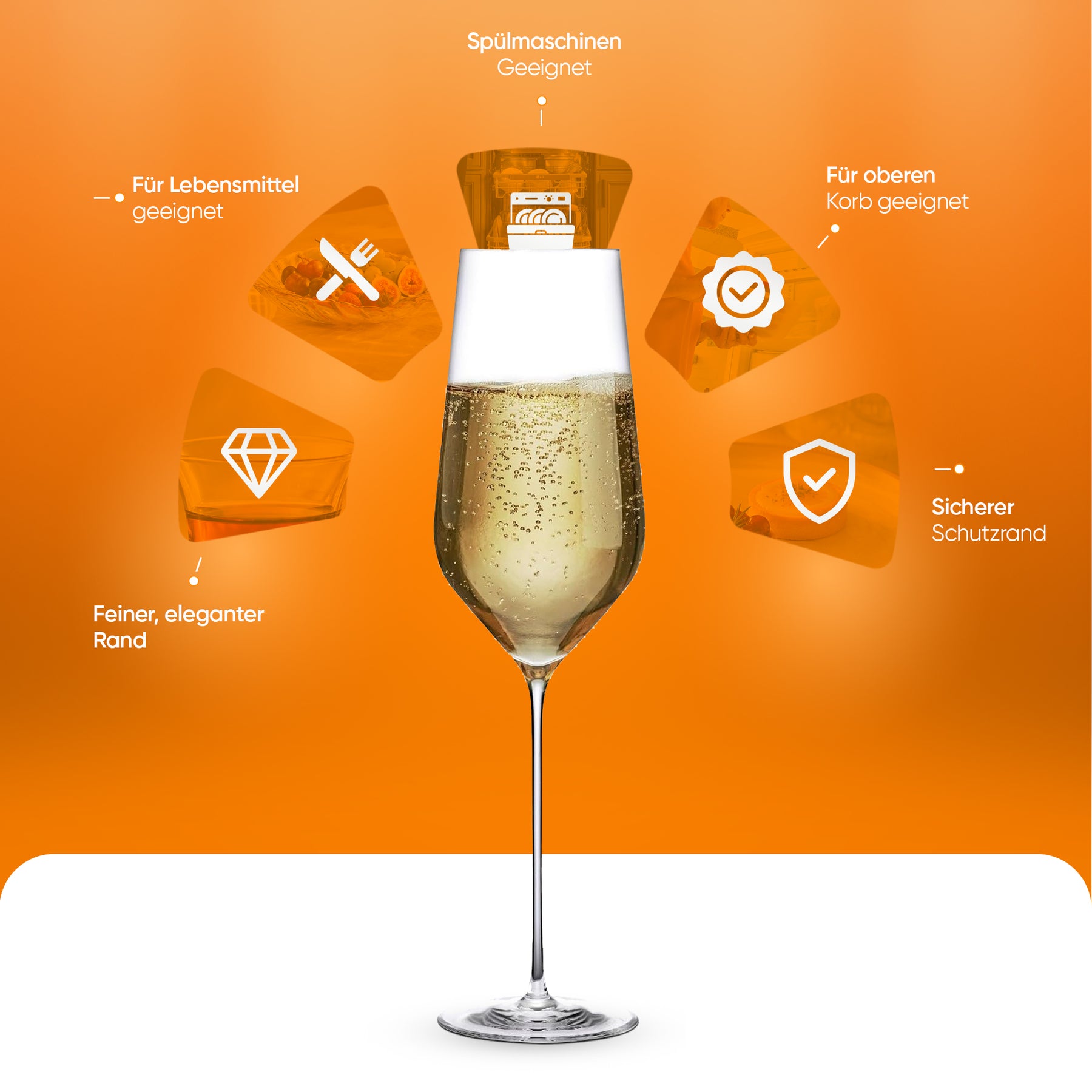 Pasabahce NUDE Stem Zero Trio Champagnerglas - 285 ml