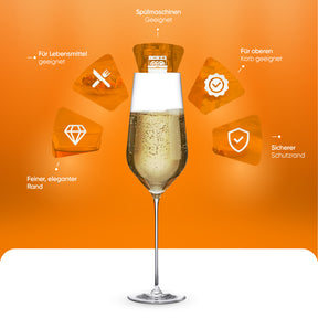 Pasabahce NUDE Stem Zero Trio Champagnerglas - 285 ml
