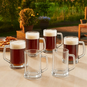 Pasabahce Pub Bierglas 500 ml - Klares Glas mit Henkel