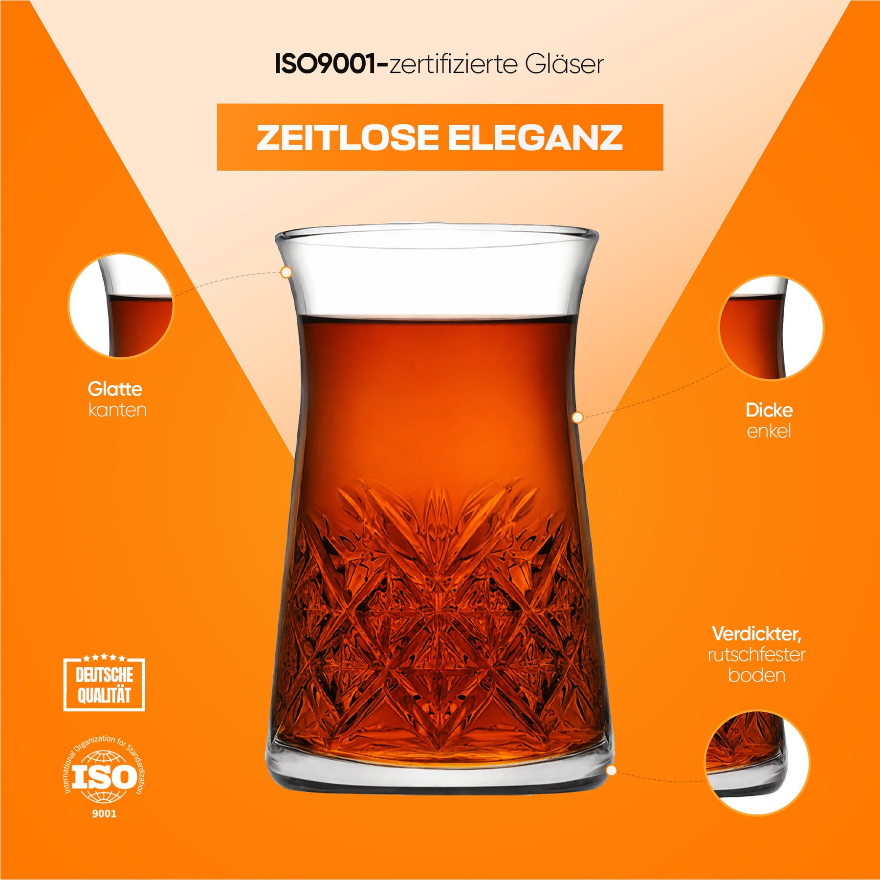 Pasabahce Timeless Teegläser Set, 160ml