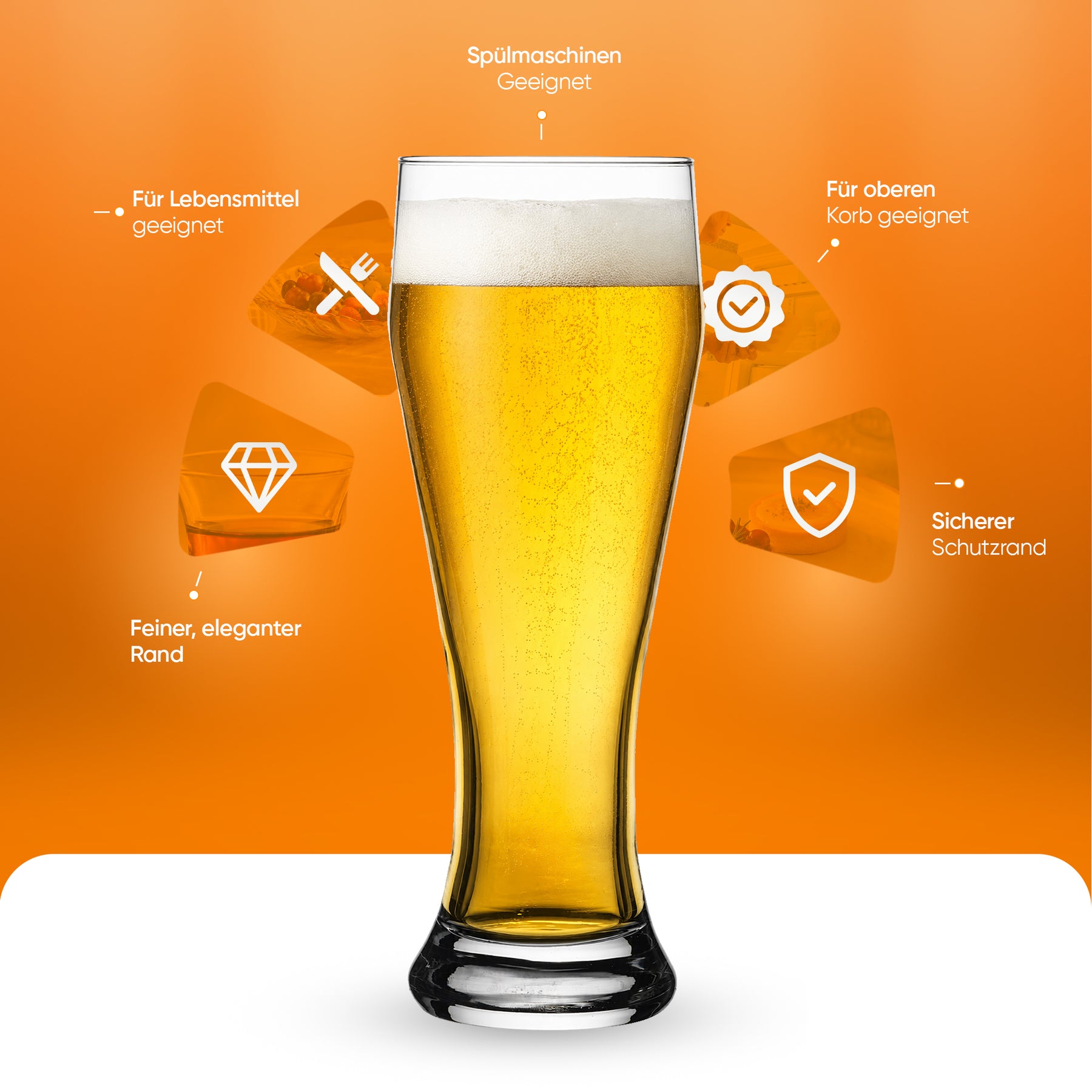 Pils Bierglas 665 ml Pasabahce Glasform Detailansicht