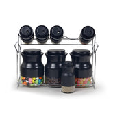 Schäfer 8-tlg. Gewürzregal inkl. Ständer - Schwarz