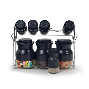 Schäfer 8-tlg. Gewürzregal inkl. Ständer - Schwarz
