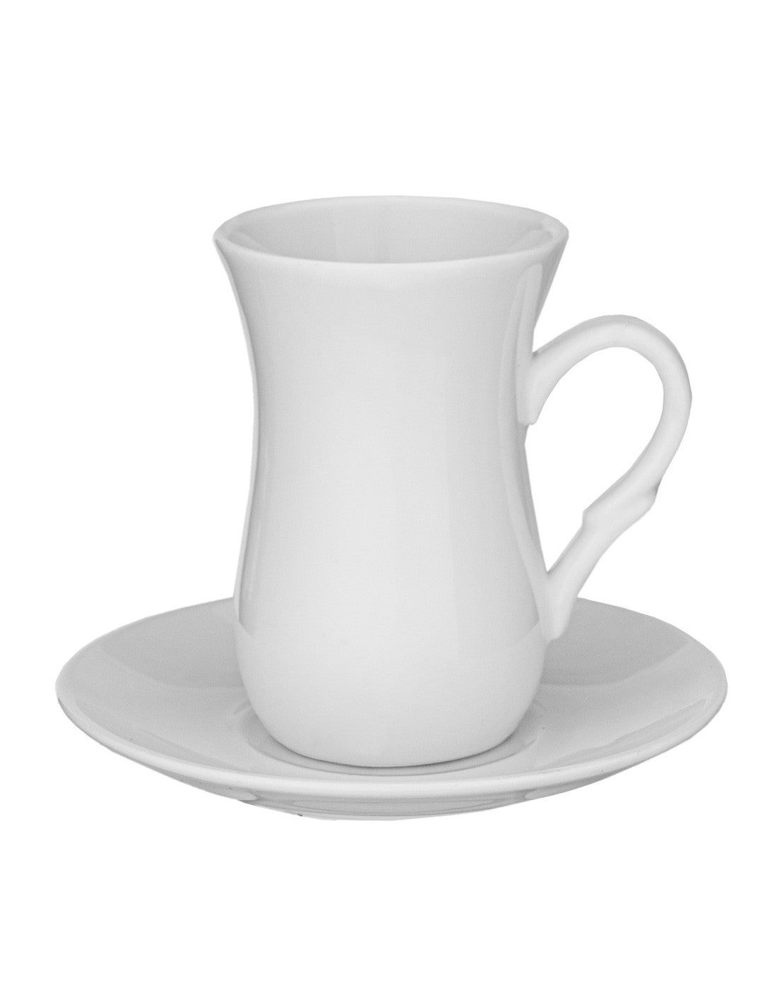 Wilmax Teetassen mit Untertassen 6er Set Porzellan WL-993087/6C