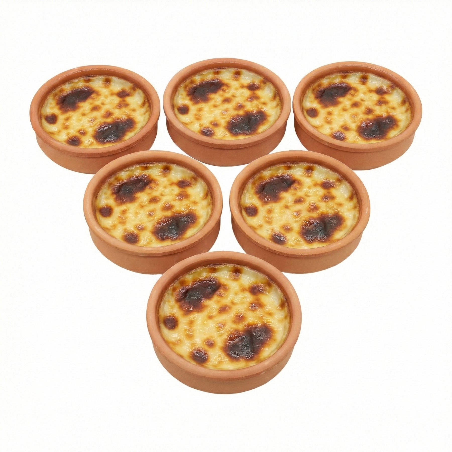 Viapot ANADOLU 6er Set - 250 ml - Innen Braun Glasiert - Terrakotta-Schalen - 12×4 cm
