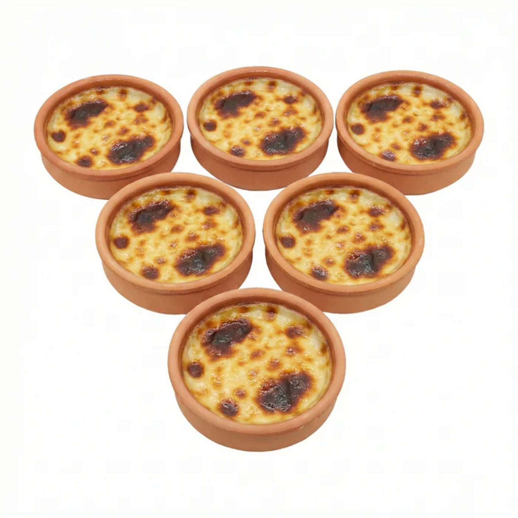 Viapot ANADOLU 6er Set - 250 ml - Innen Braun Glasiert - Terrakotta-Schalen - 12×4 cm
