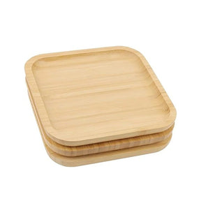 Quadratischer Bambus-Servierteller - 20 × 20 cm
