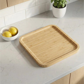 Quadratischer Bambus-Servierteller - 20 × 20 cm