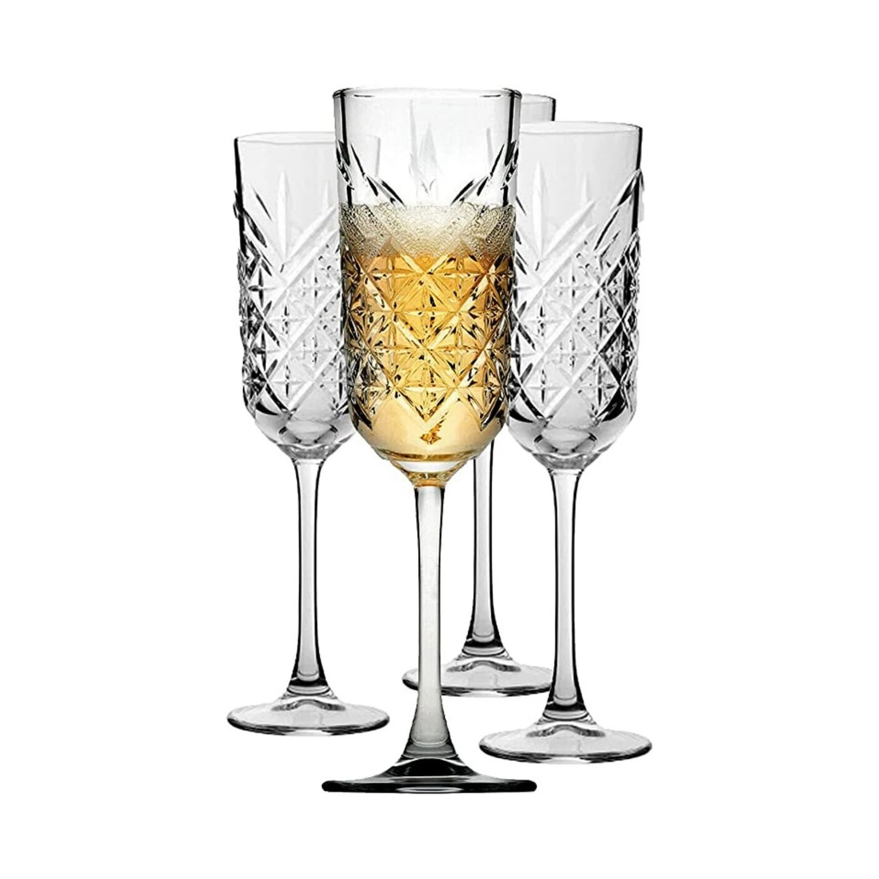 Pasabahce Timeless Sektgläser - Kristall Champagner Flute 175 ml - 4er Set