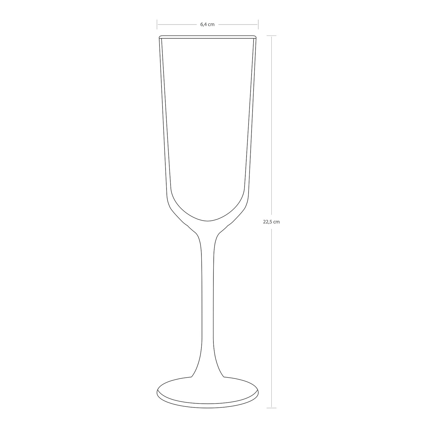 Pasabahce Timeless Sektgläser - Kristall Champagner Flute 175 ml - 4er Set