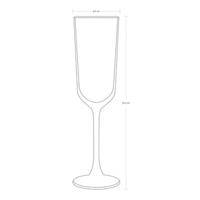Pasabahce Timeless Sektgläser - Kristall Champagner Flute 175 ml - 4er Set