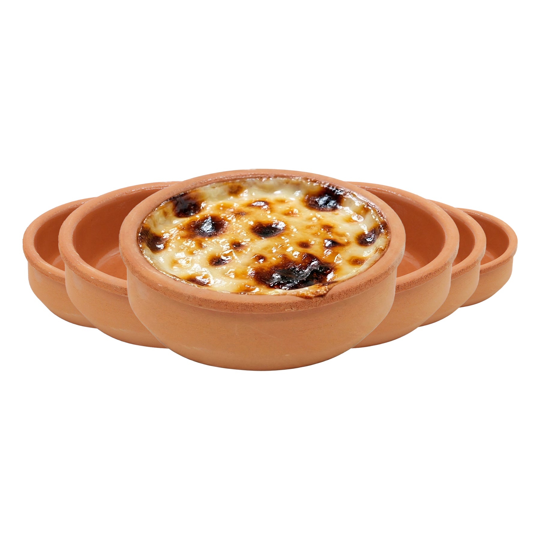 Viapot ANADOLU 6er Set - 250 ml - Innen Braun Glasiert - Terrakotta-Schalen - 12×4 cm