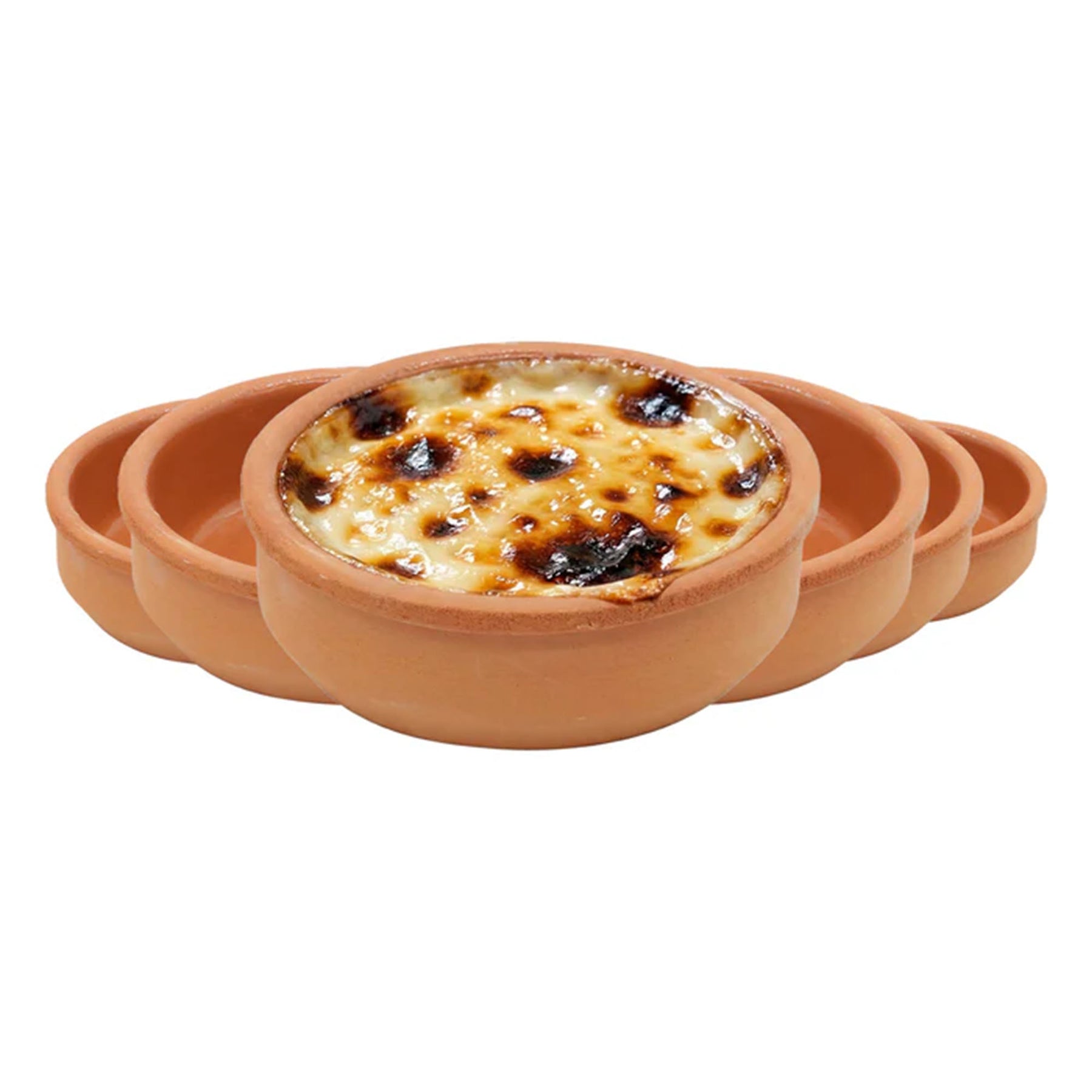 Viapot ANADOLU 6er Set - 250 ml - Innen Braun Glasiert - Terrakotta-Schalen - 12×4 cm