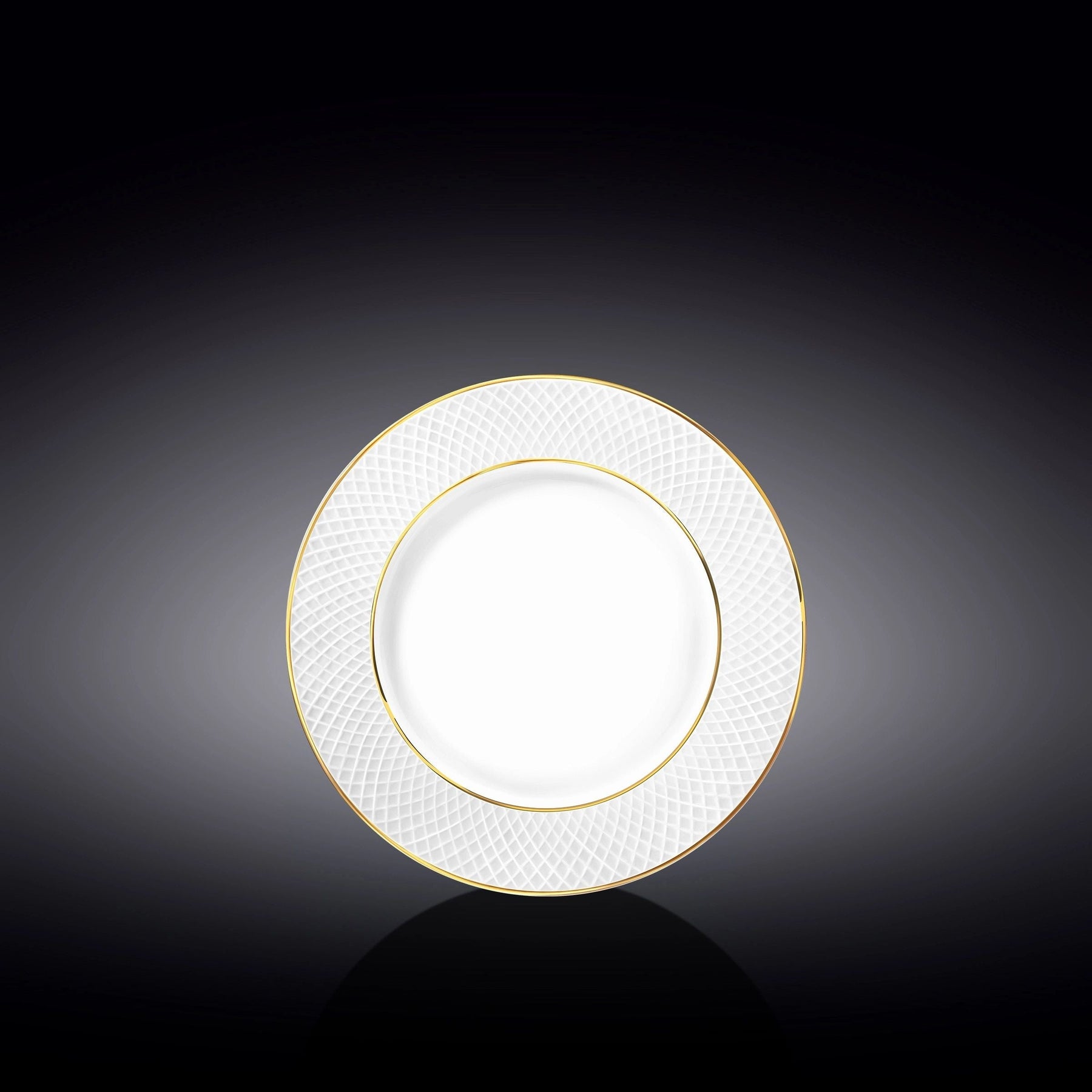 Wilmax Teller 18 cm Weiß Porzellan mit Goldrand WL-880102101/A