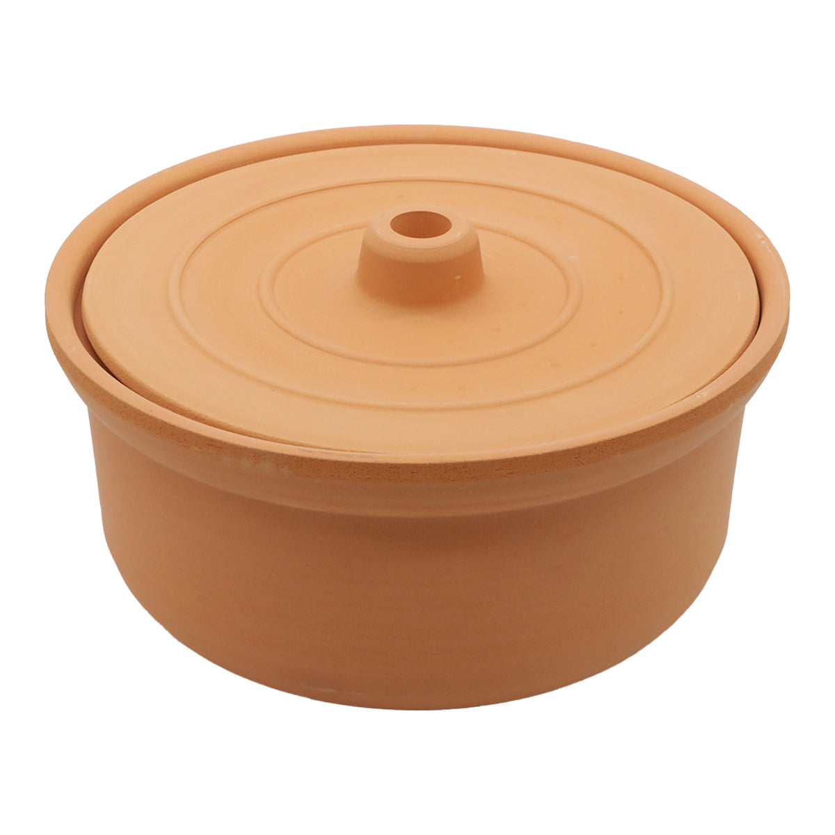 Viapot Big 3500 ml - Natur - Terrakotta-Schmortopf mit Deckel - 26×15 cm