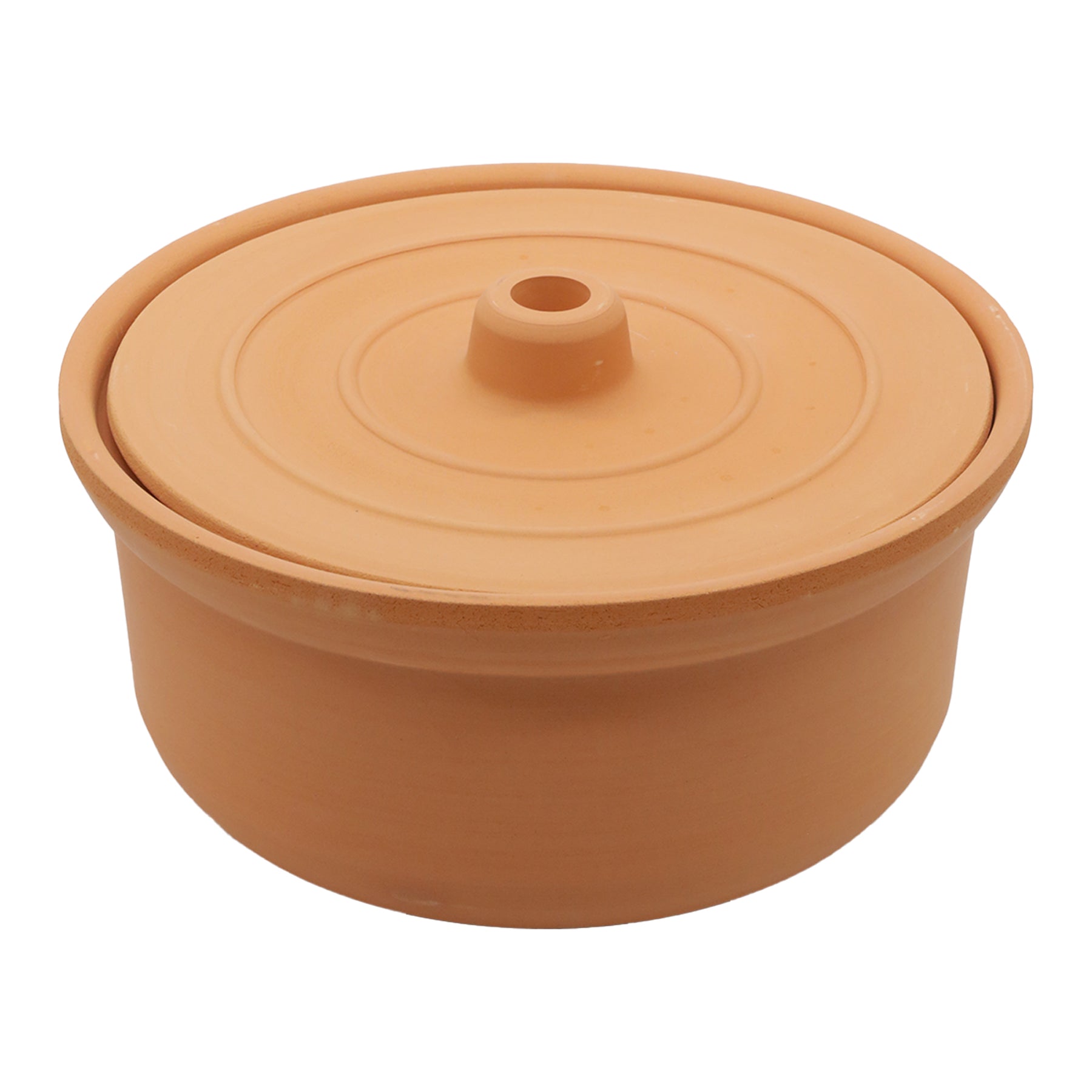 Viapot Big 3500 ml - Natur - Terrakotta-Schmortopf mit Deckel - 26×15 cm