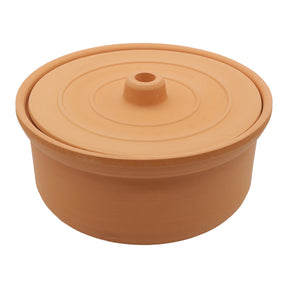 Viapot Big 3500 ml - Natur - Terrakotta-Schmortopf mit Deckel - 26×15 cm