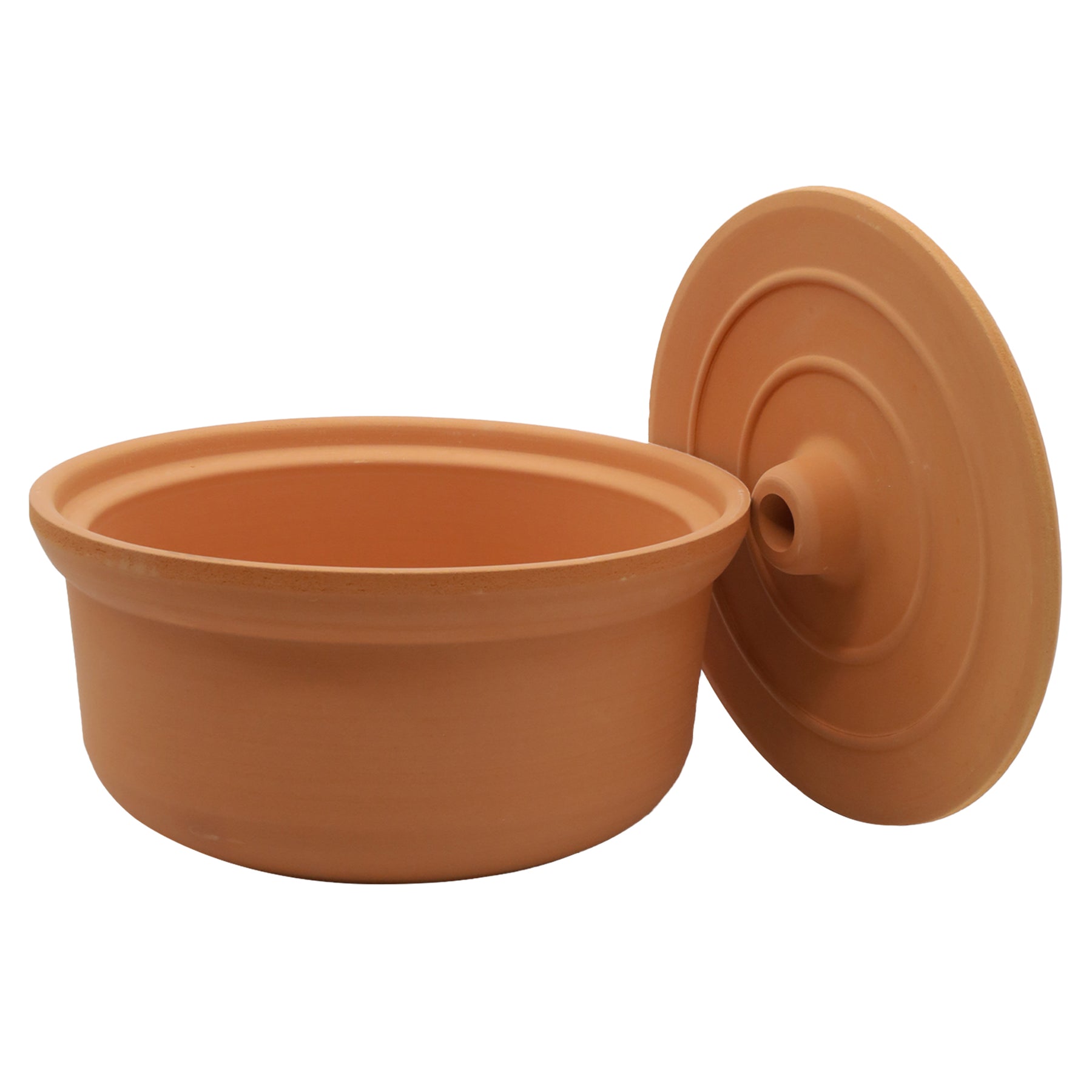 Viapot Big 3500 ml - Natur - Terrakotta-Schmortopf mit Deckel - 26×15 cm