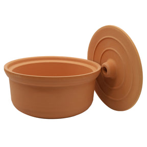 Viapot Big 3500 ml - Natur - Terrakotta-Schmortopf mit Deckel - 26×15 cm
