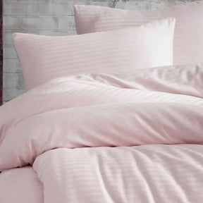 Nordic Schiller Einzelbettbezug-Set mit gestreiften elastischen Laken - 160x220 cm, Knitterresistent