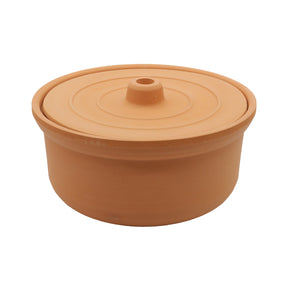 Viapot Big 3500 ml - Natur - Terrakotta-Schmortopf mit Deckel - 26×15 cm
