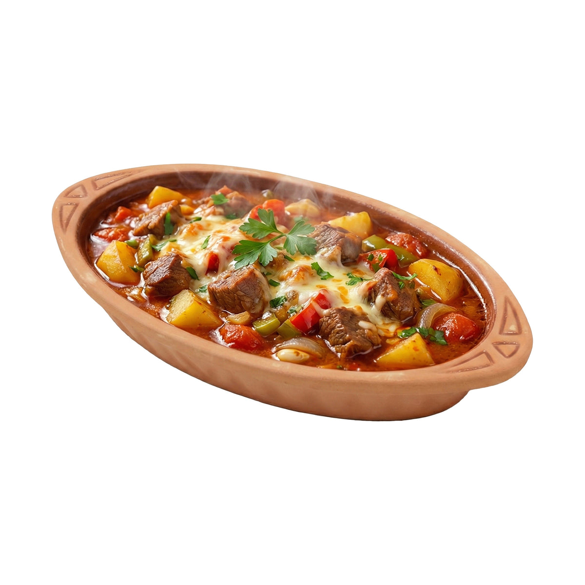 Viapot KILIS Medium 600 ml - Innen Braun Glasiert - Terrakotta-Auflaufform - 28×15,5×4,5 cm