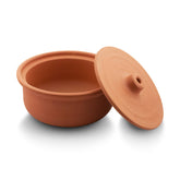 Viapot Medium 2500 ml - Natur - Terrakotta-Schmortopf mit Deckel - 24×12 cm