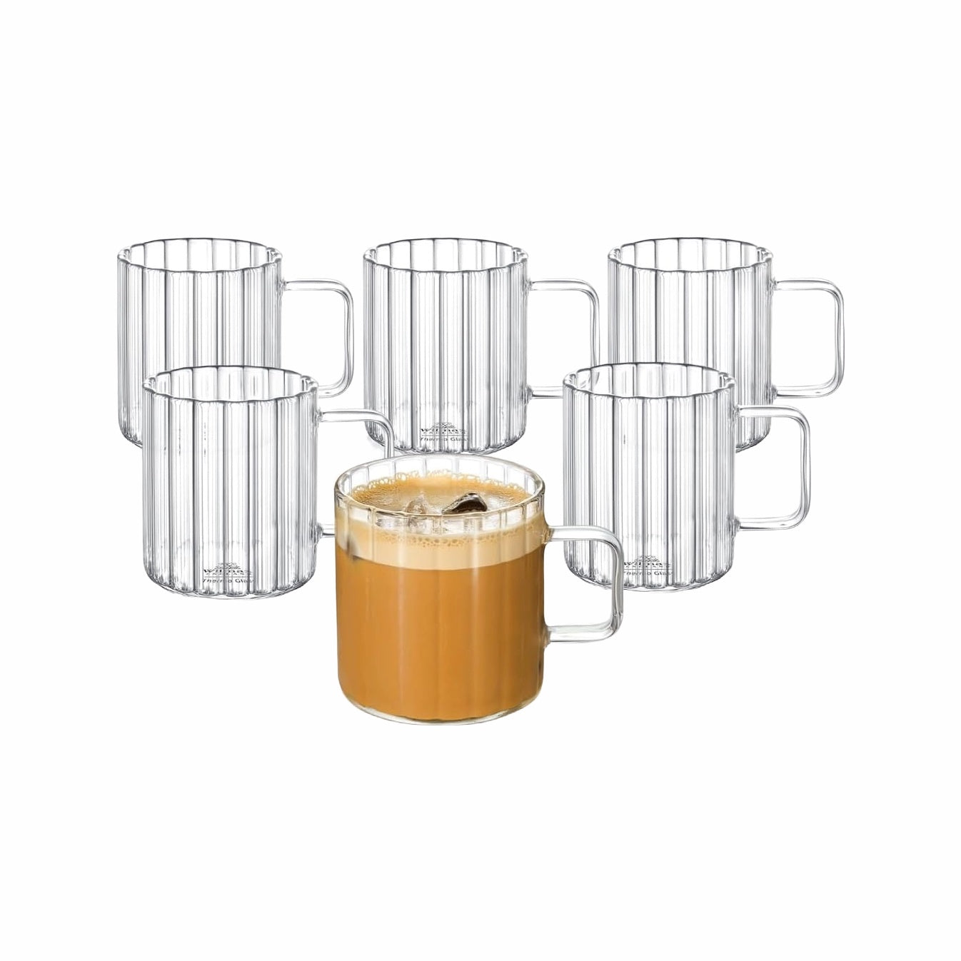 Wilmax Glas mit Henkel 550 ml Borosilikatglas WL-888618/A