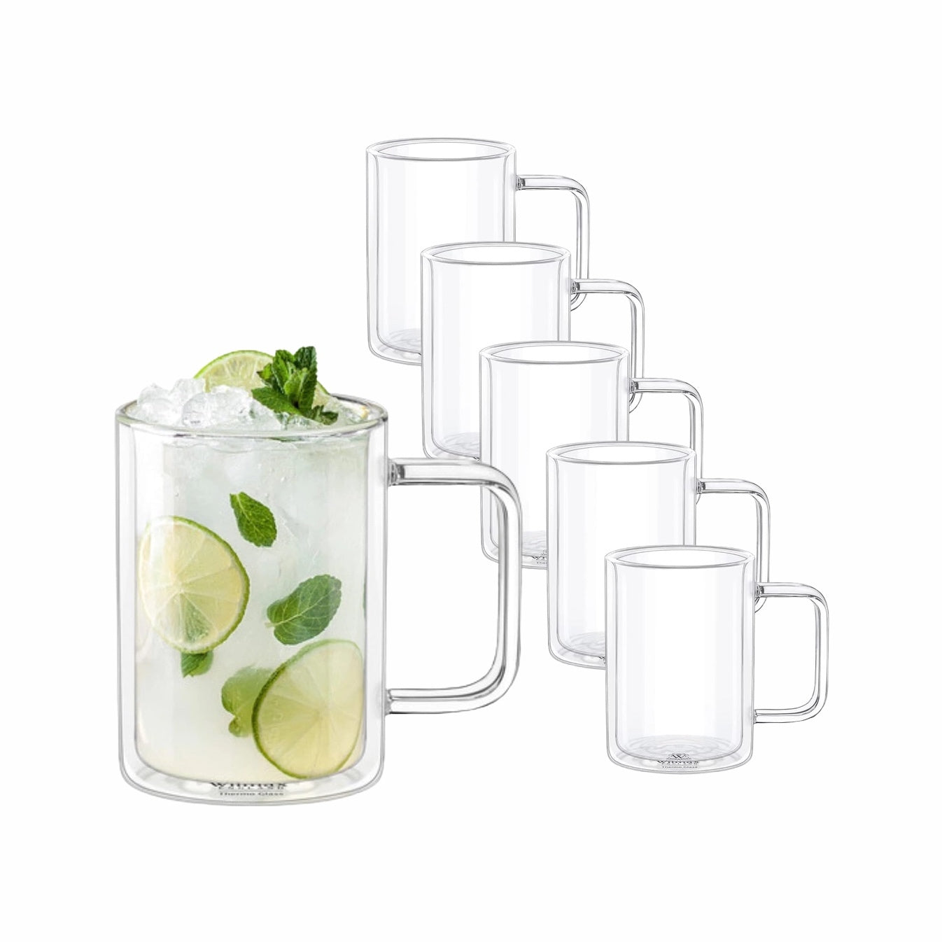 Wilmax Doppelwandiger Becher 400 ml Transparent WL-888720/A