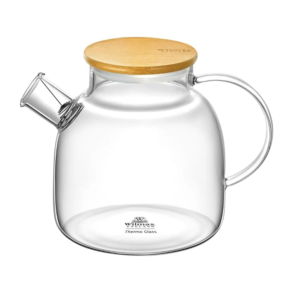 Wilmax Teekanne 1200 ml Glas mit Bambusdeckel WL-888826/A