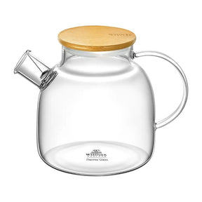 Wilmax Teekanne 1200 ml Glas mit Bambusdeckel WL-888826/A