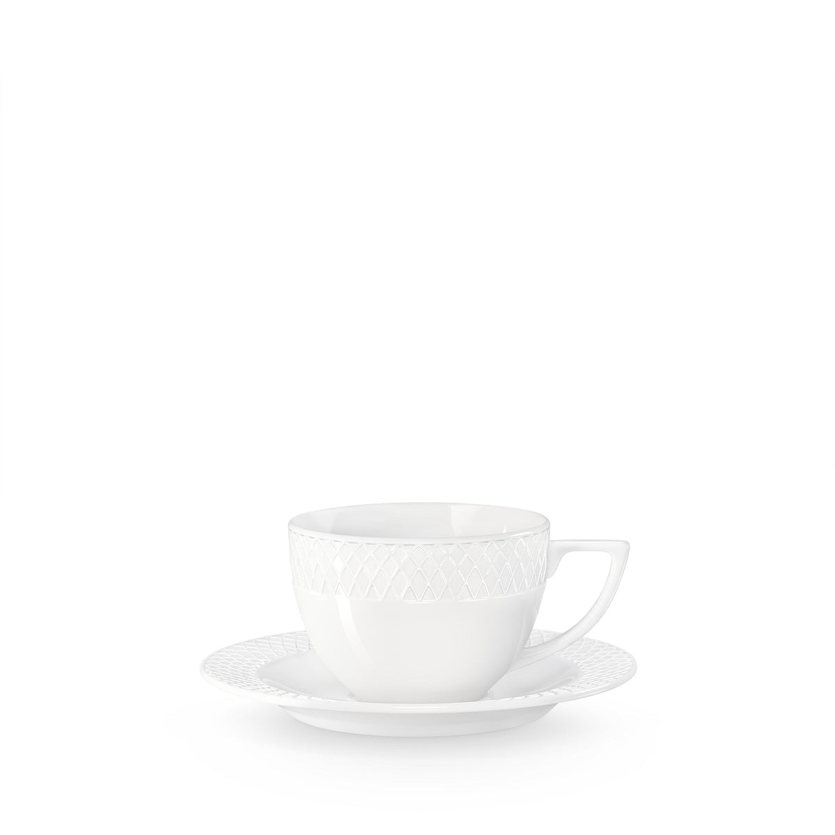 Wilmax Tasse mit Untertasse 240 ml Weiß Porzellan WL-880105/AB