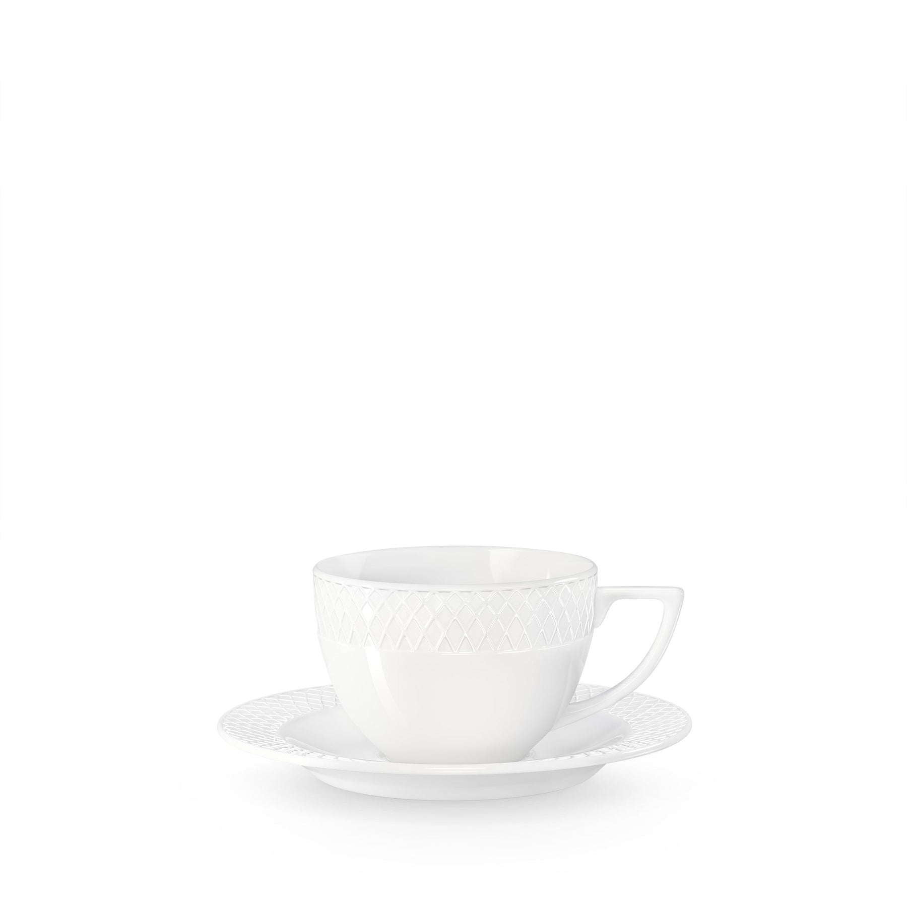 Wilmax Tasse mit Untertasse 240 ml Weiß Porzellan WL-880105/AB