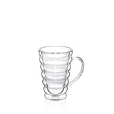 Wilmax Doppelwandige Thermoglas-Tasse mit Henkel