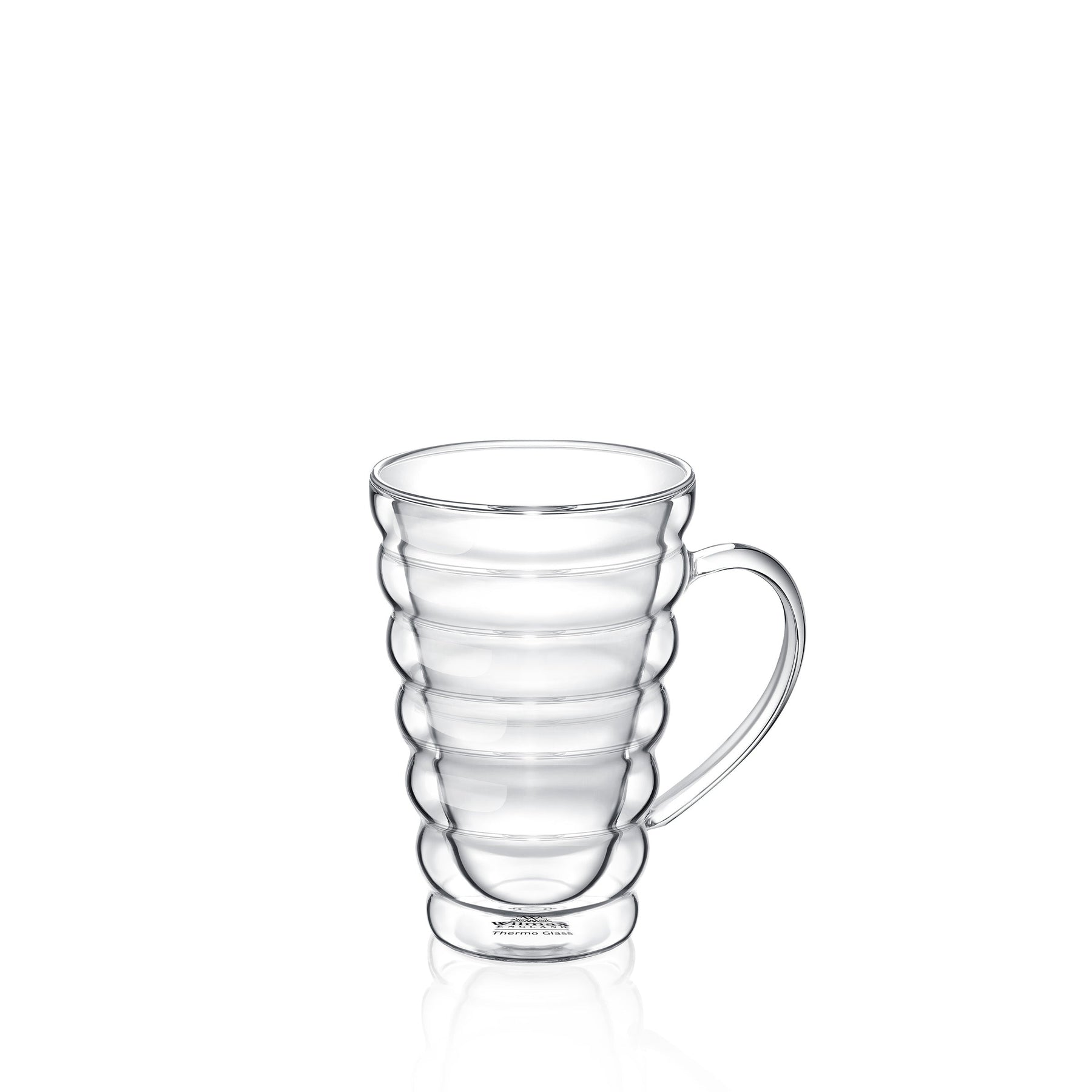 Wilmax Doppelwandige Thermoglas-Tasse mit Henkel