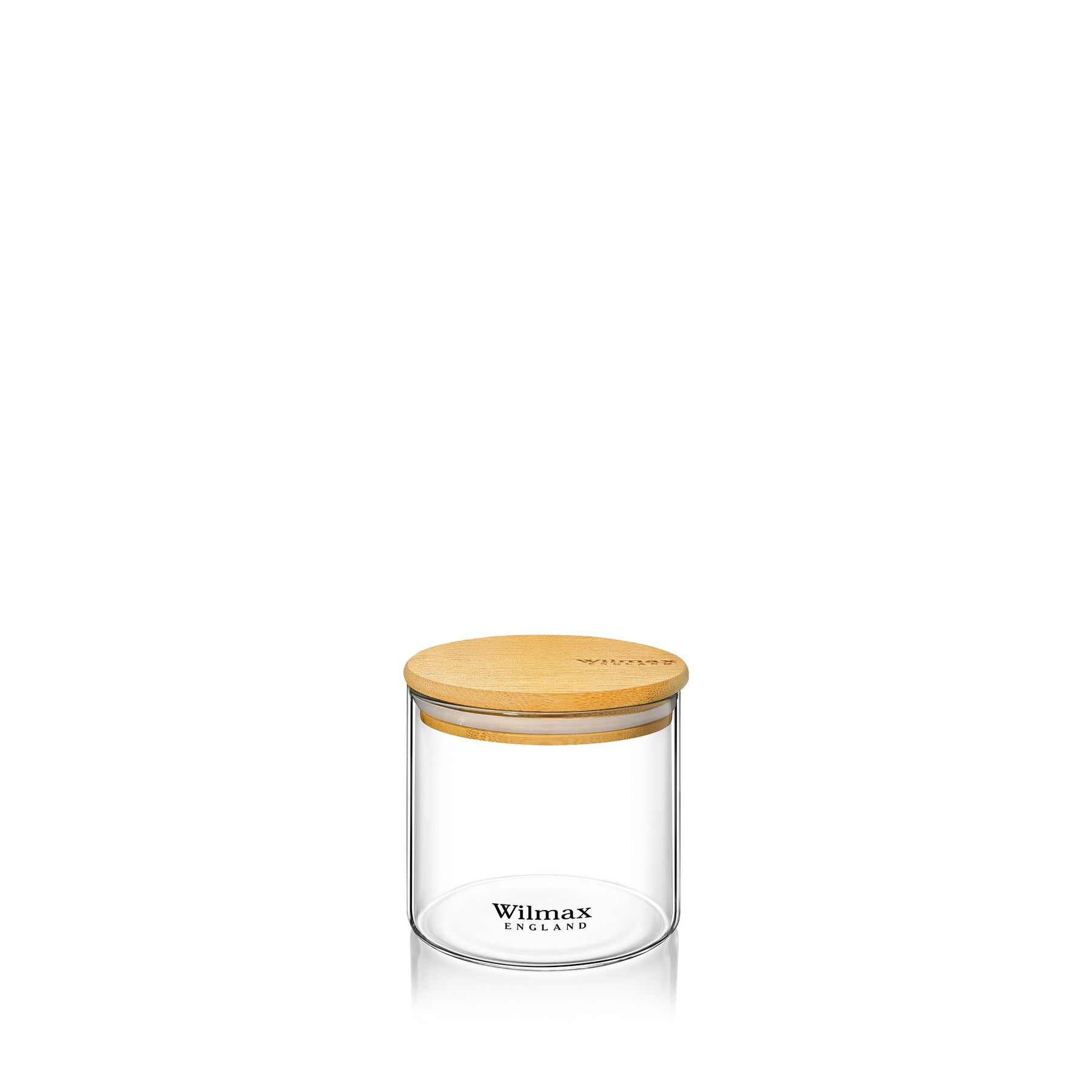 Wilmax Vorratsglas 2000 ml mit Bambusdeckel Transparent WL-888510/A