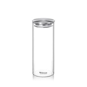 Wilmax Vorratsglas 1600 ml mit Edelstahldeckel 2er Set WL-888518/A2