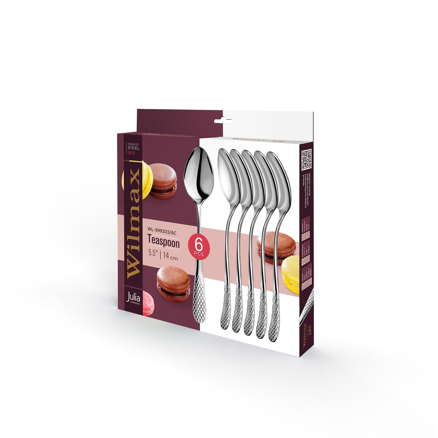 Wilmax Teelöffel 14 cm Edelstahl 6er Set WL-999203/6C