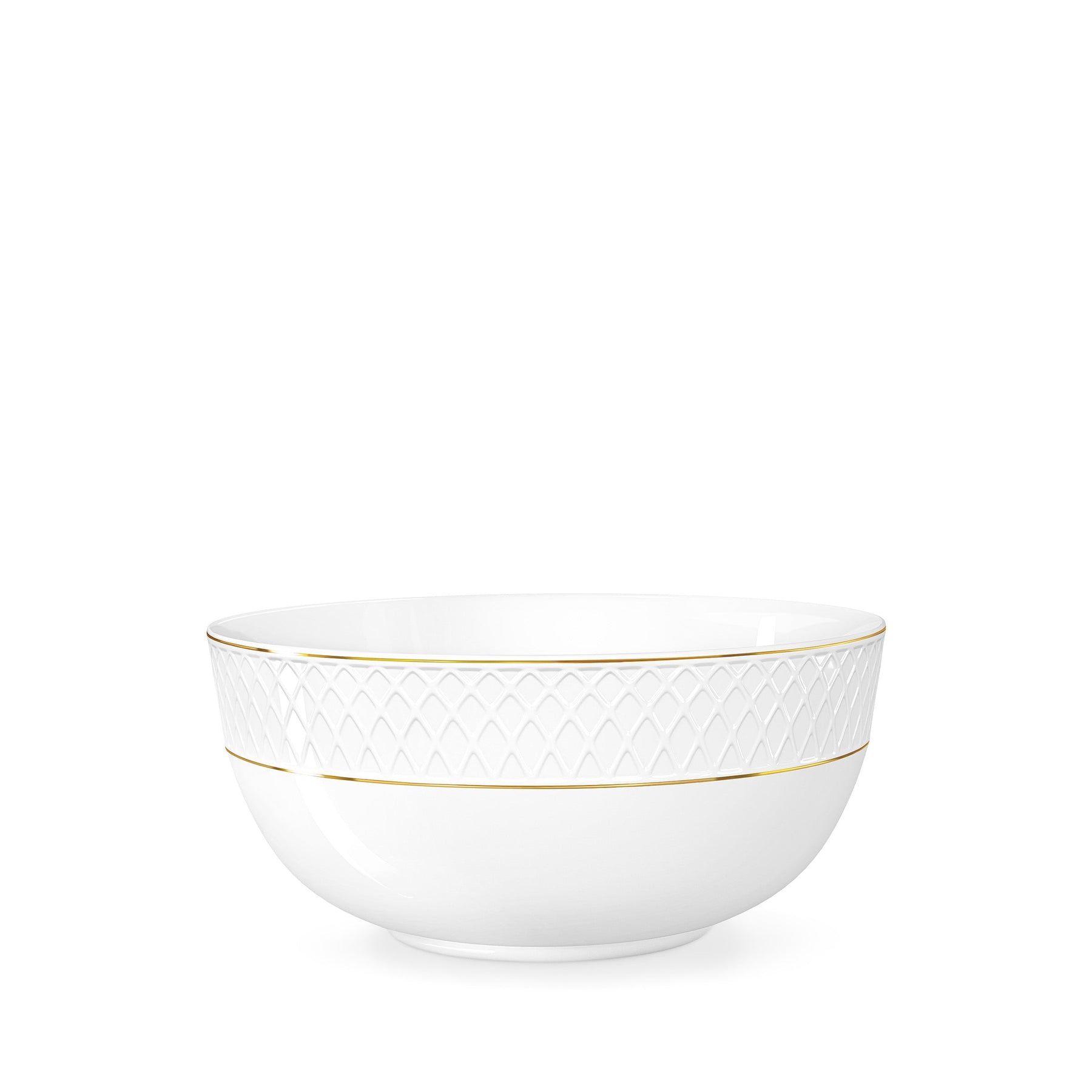 Wilmax Schale 1850 ml 20 cm Weiß Porzellan mit Goldrand WL-880102370/A